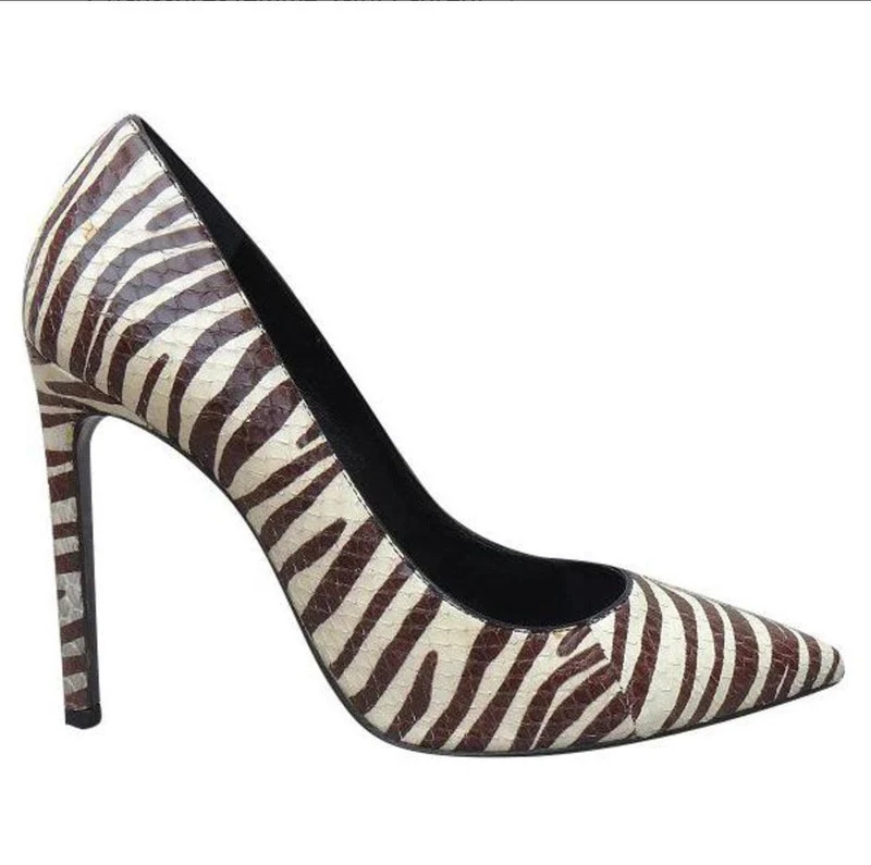 Escarpins zebre saint laurent
