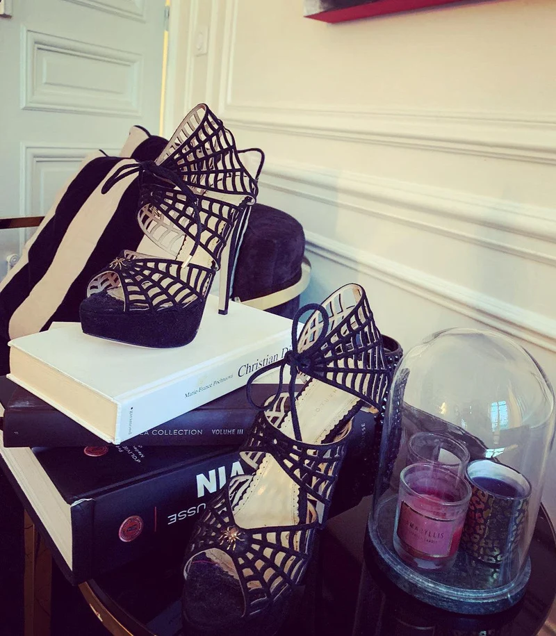 Sandales Charlotte Olympia noir