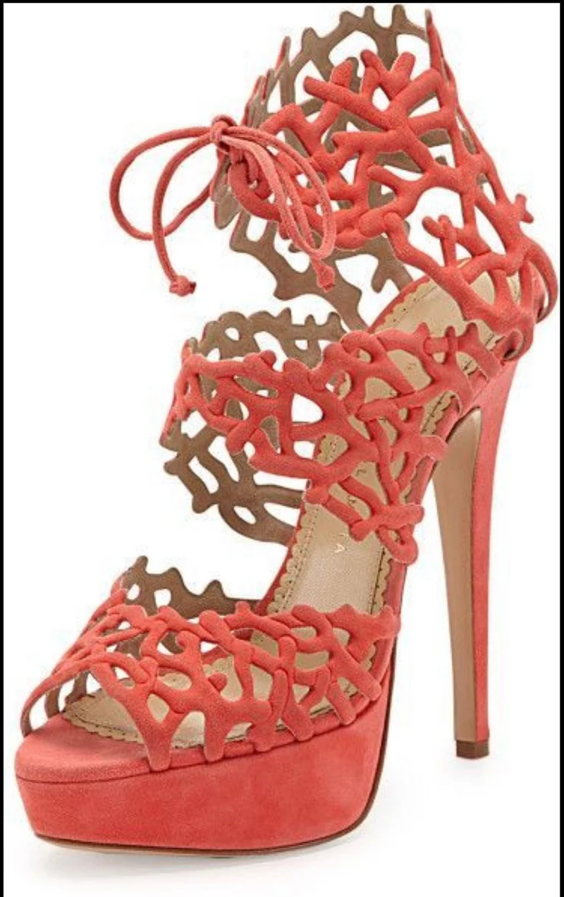 Sandales Charlotte Olympia orange