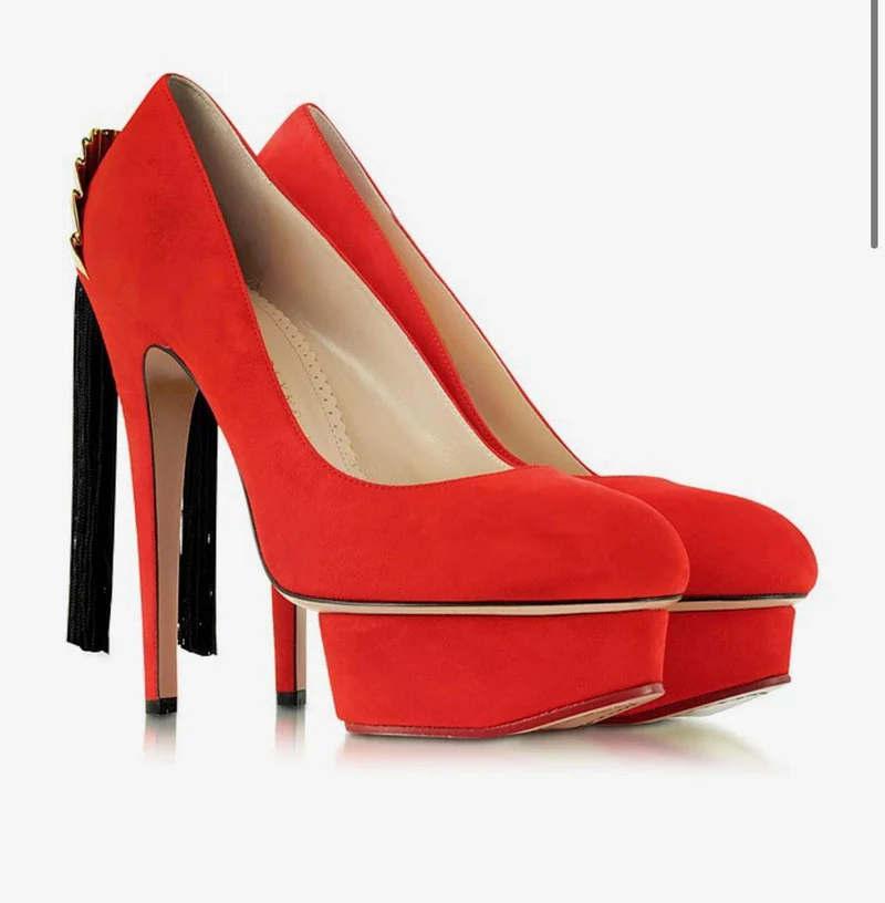Escarpins charlotte olympia rouge