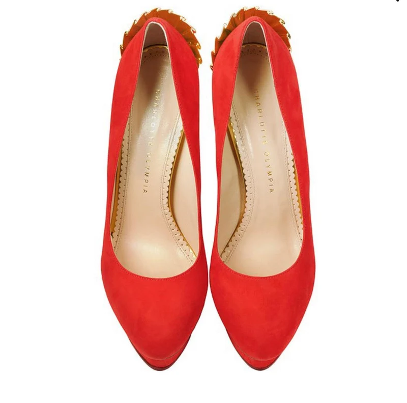 Escarpins charlotte olympia rouge