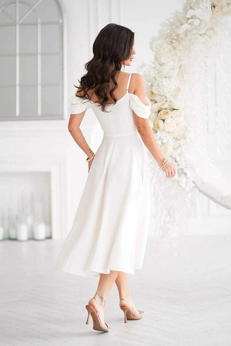 Robe de soirée mariage midi chic