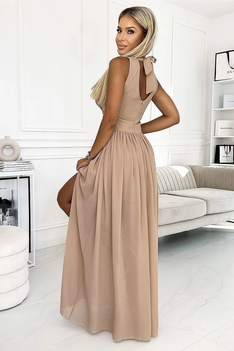Robe de soirée chic longue fluide