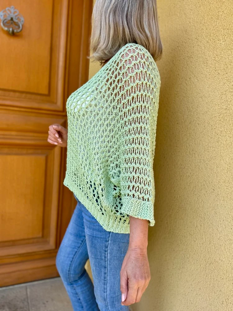 Pull ajouré Antonio vert