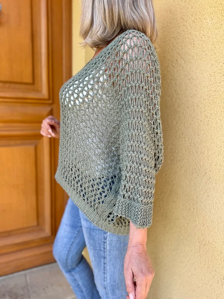 Pull ajouré Antonio kaki