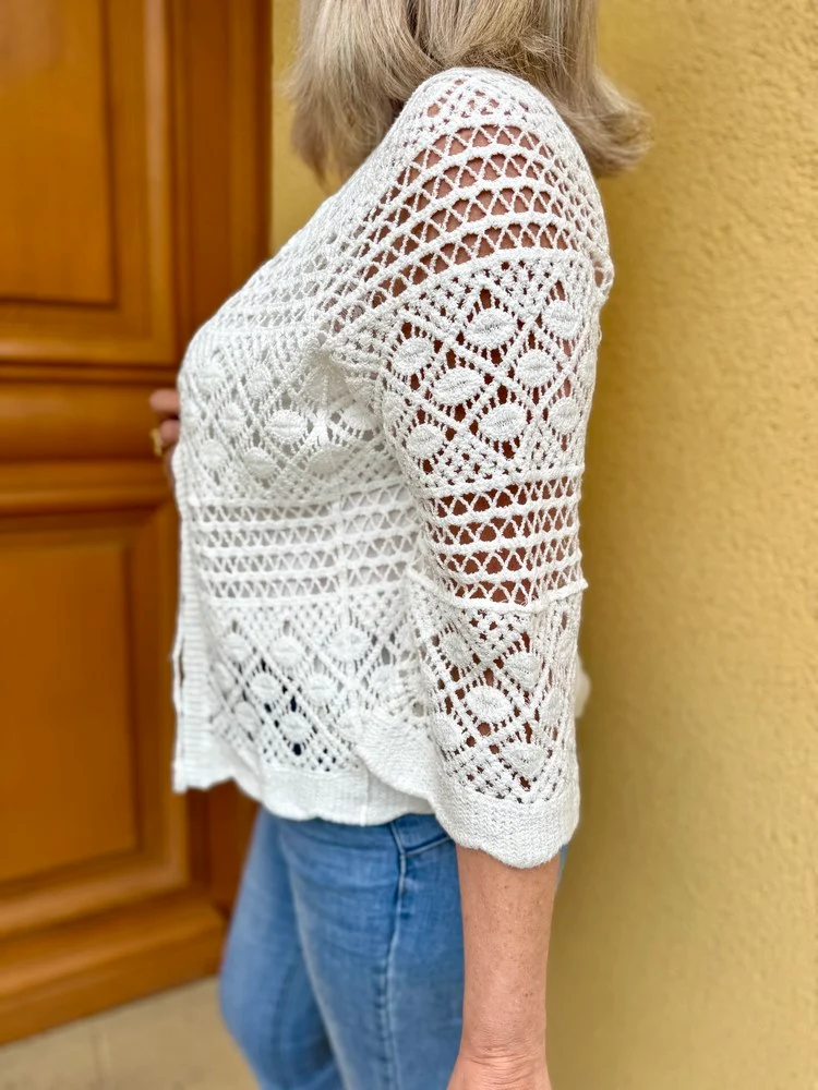 Gilet bohème Olivio blanc