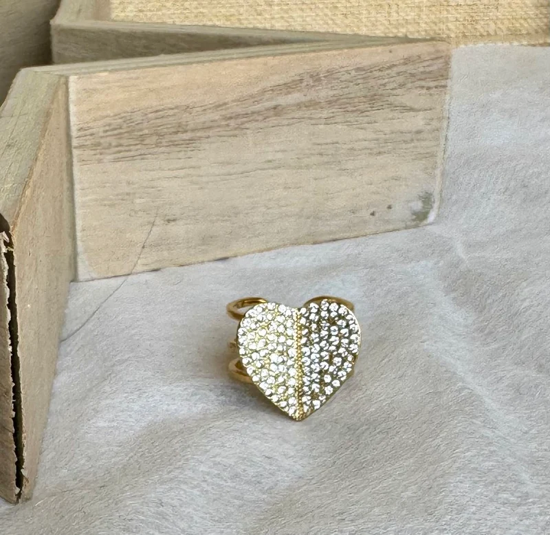 Bague Coeur strass