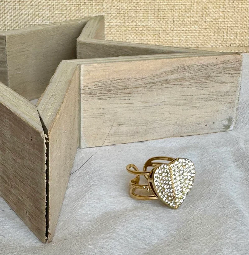 Bague Coeur strass