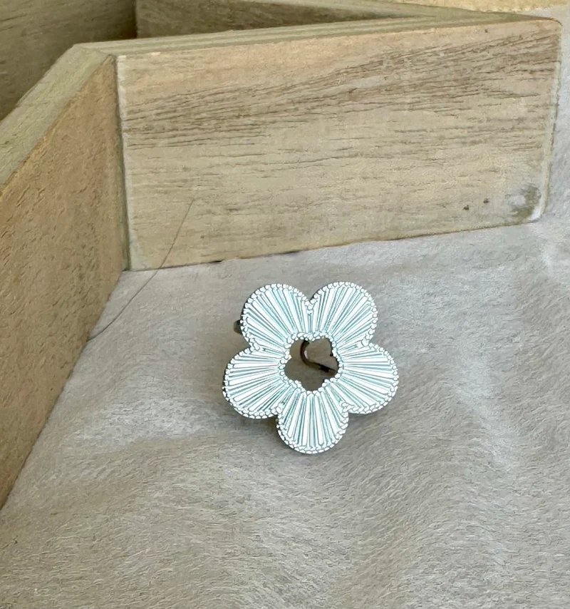 Bague Marguerite argentée