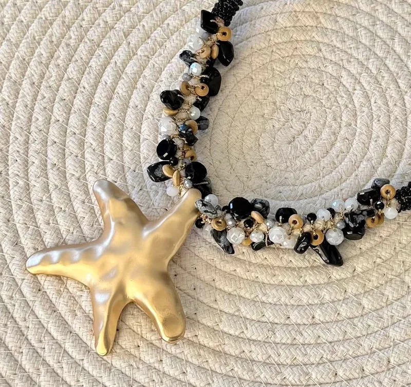 Collier Coquillage noir