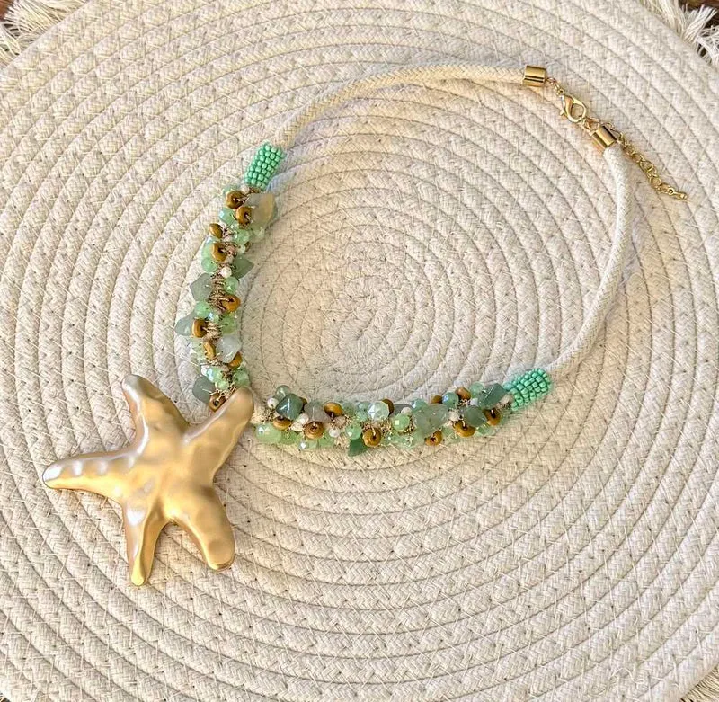 Collier Coquillage vert