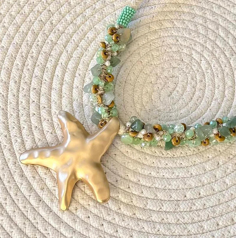 Collier Coquillage vert
