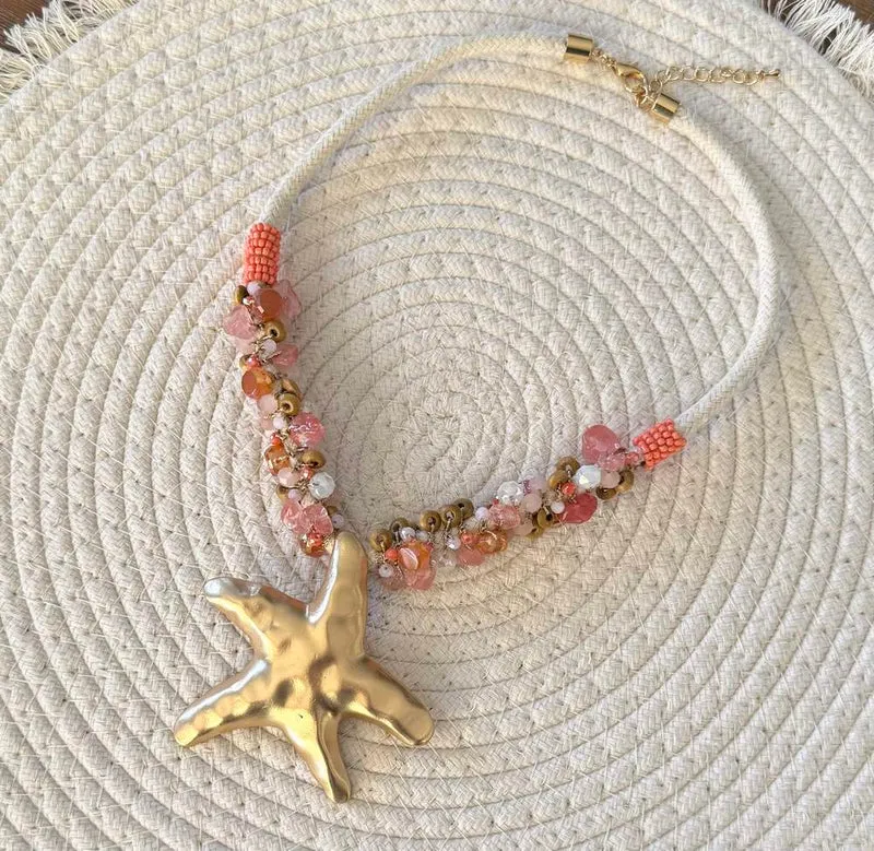 Collier Coquillage corail