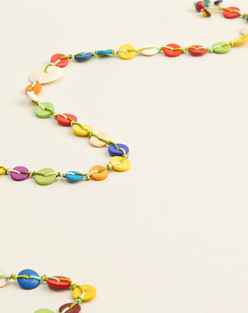 Ceinture à boutons multicolore