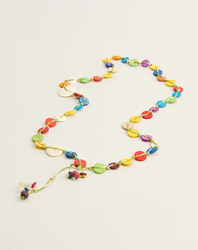 Ceinture à boutons multicolore