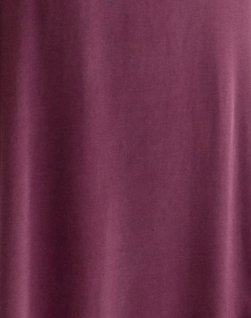 Robe longue Kiku en cupro, violet foncé