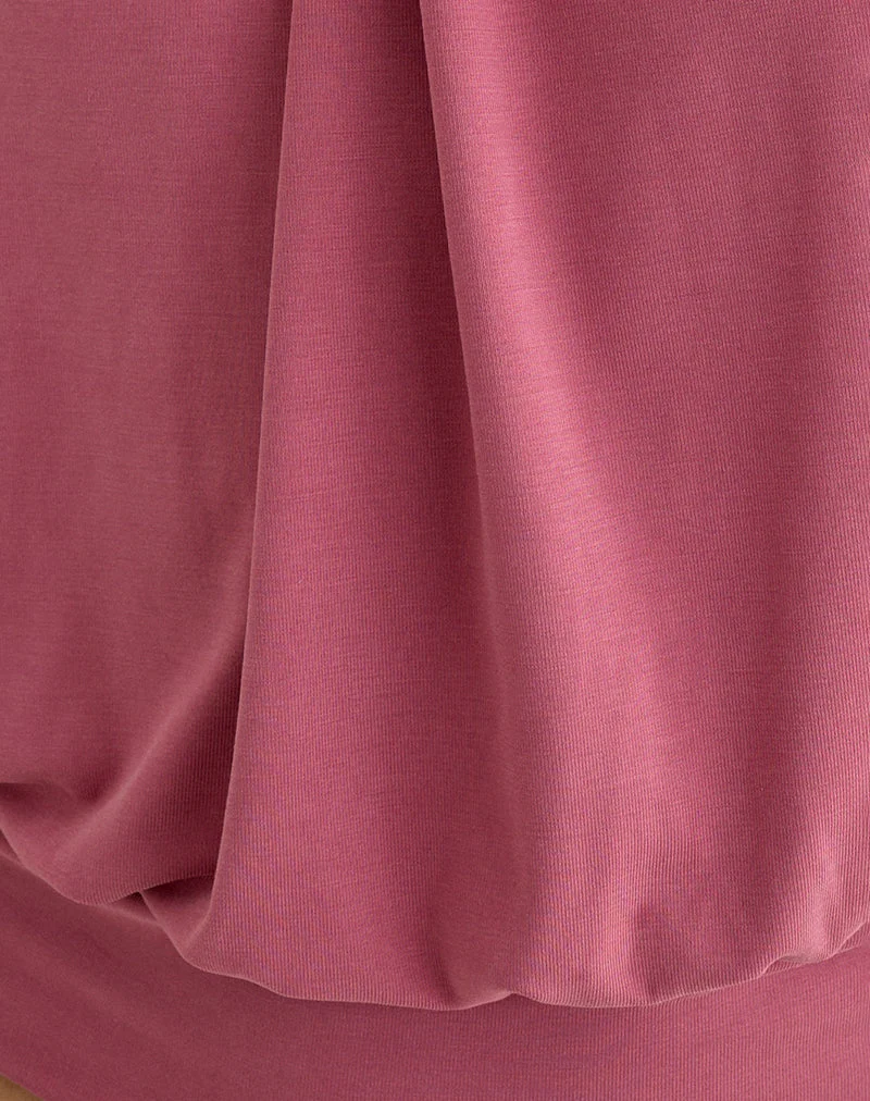 Haut Miruna à col licou, couleur framboise