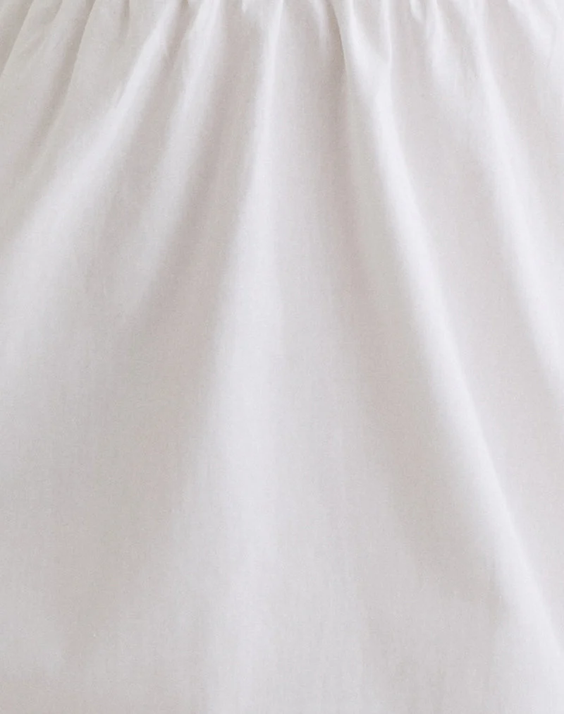 Mini-robe Fatima en popeline blanche