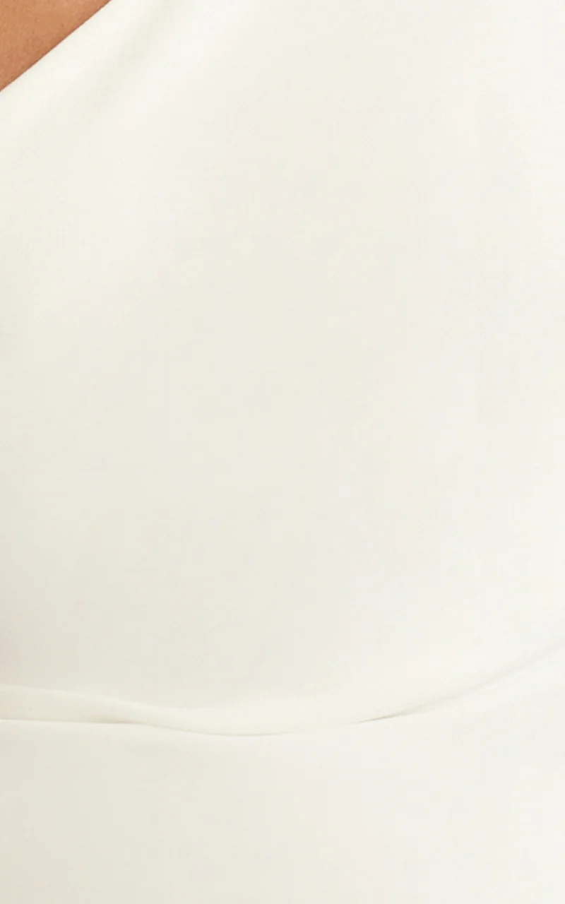 Criselda Maxi Dress - One Shoulder Maxi Dress in White