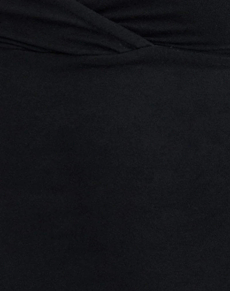 Haut croisé Trudis en jersey noir