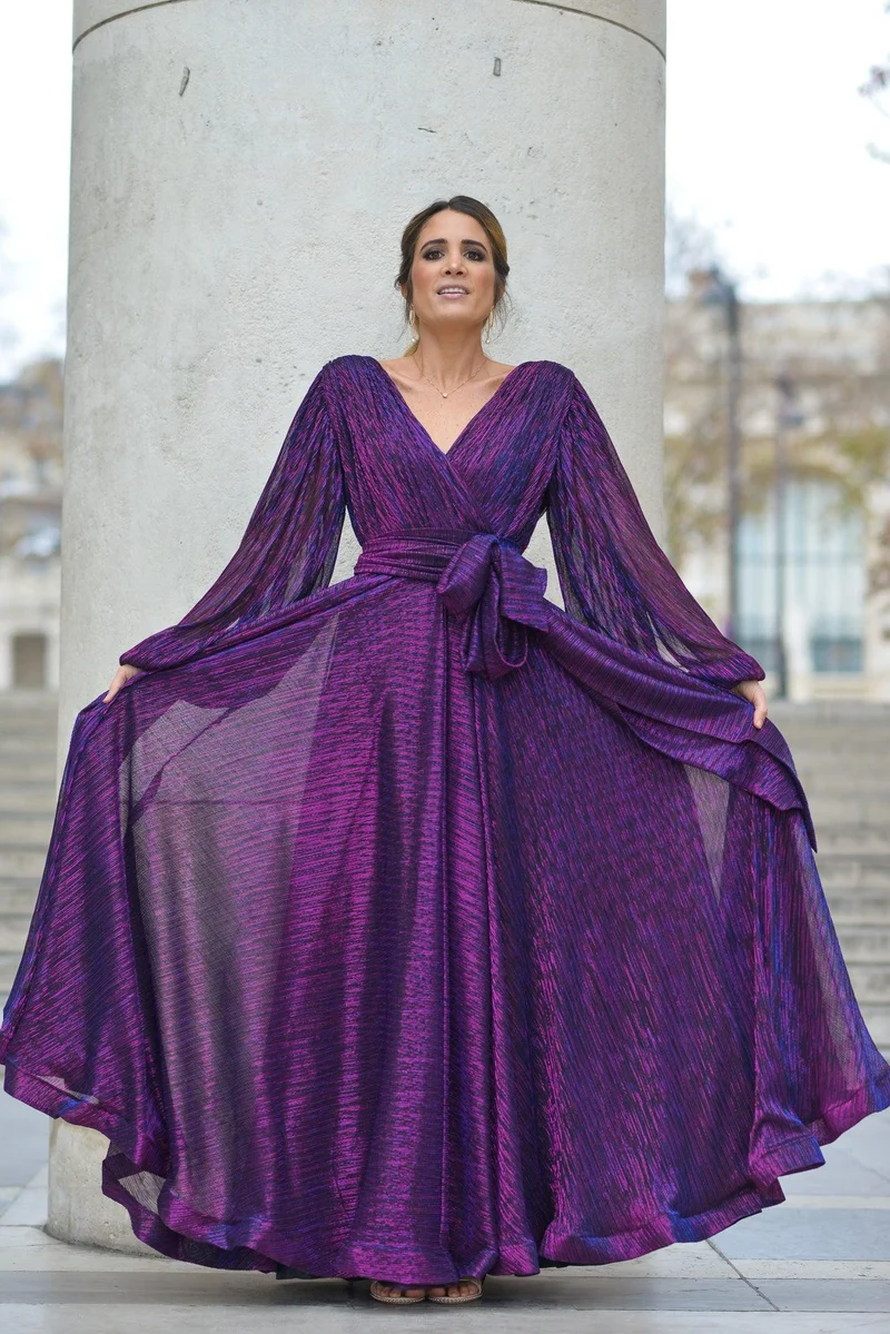 Robe longue du soir Abu Dhabi violette