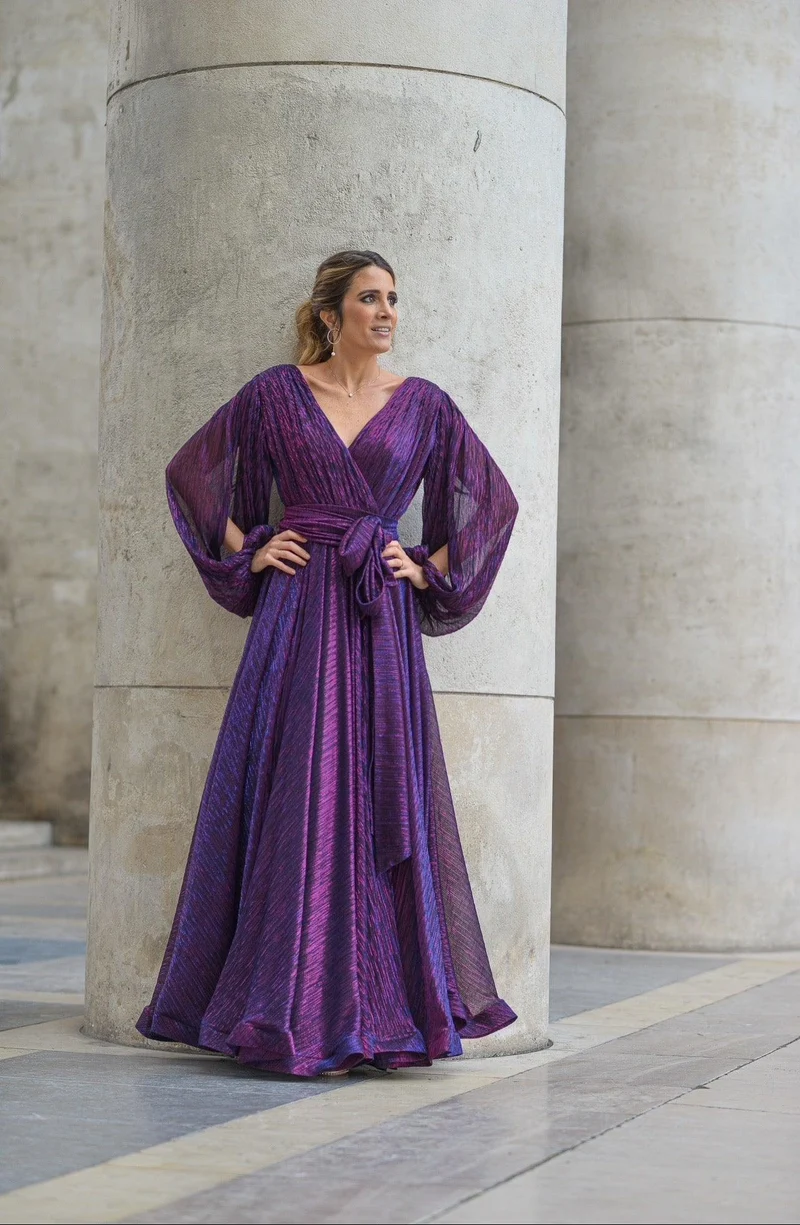 Robe longue du soir Abu Dhabi violette