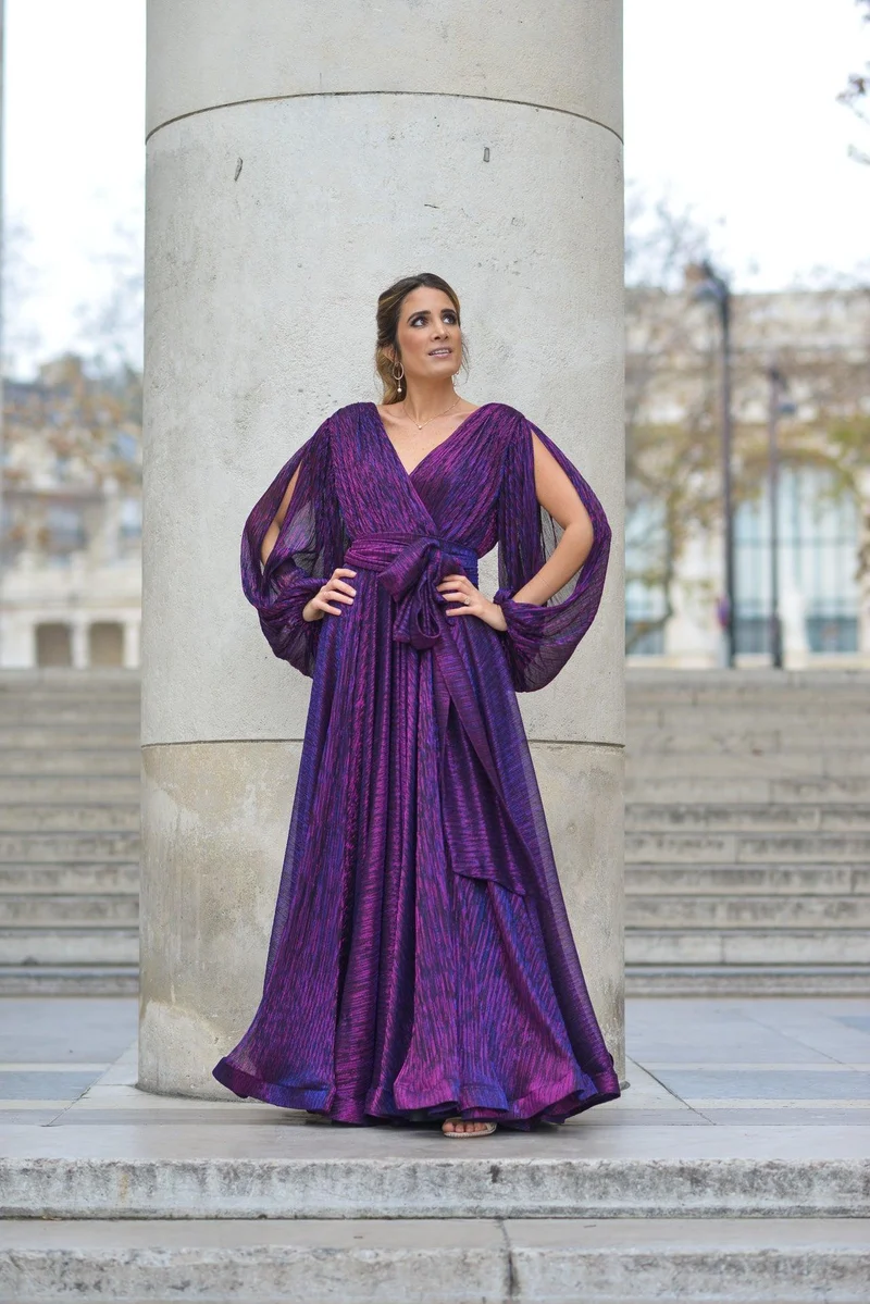 Robe longue du soir Abu Dhabi violette