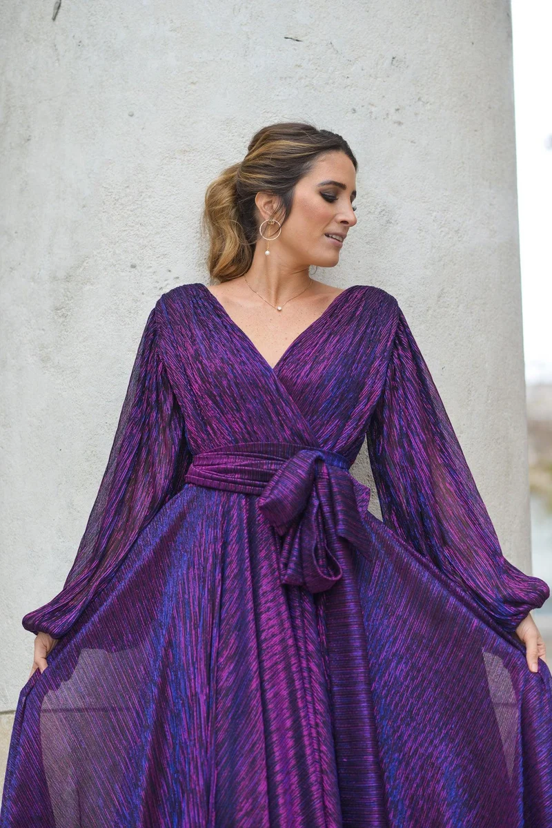 Robe longue du soir Abu Dhabi violette