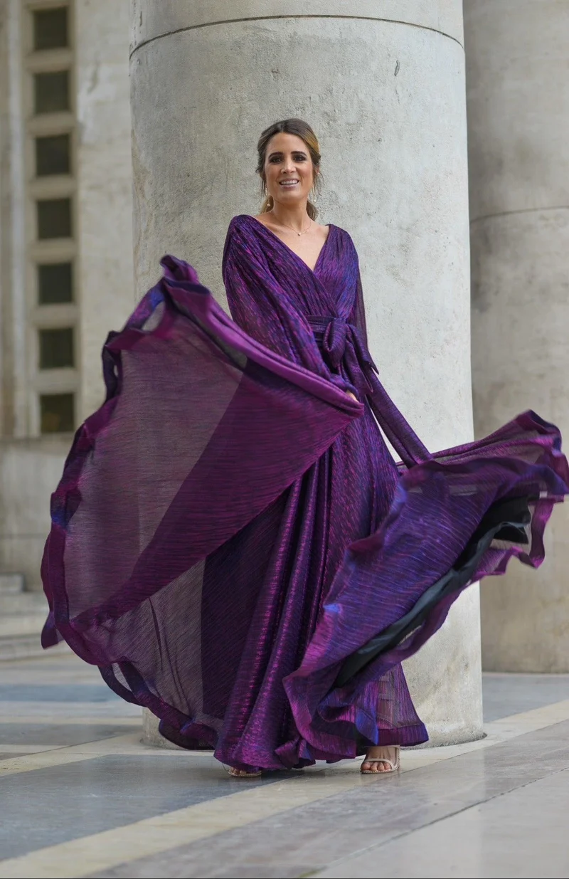Robe longue du soir Abu Dhabi violette