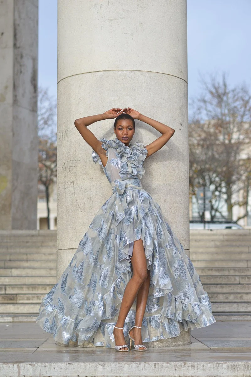 Robe Ortiz bleu gris