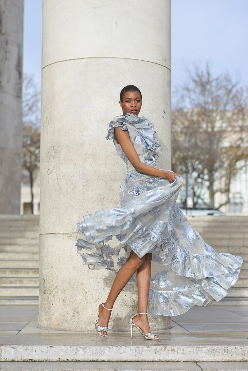 Robe Ortiz bleu gris