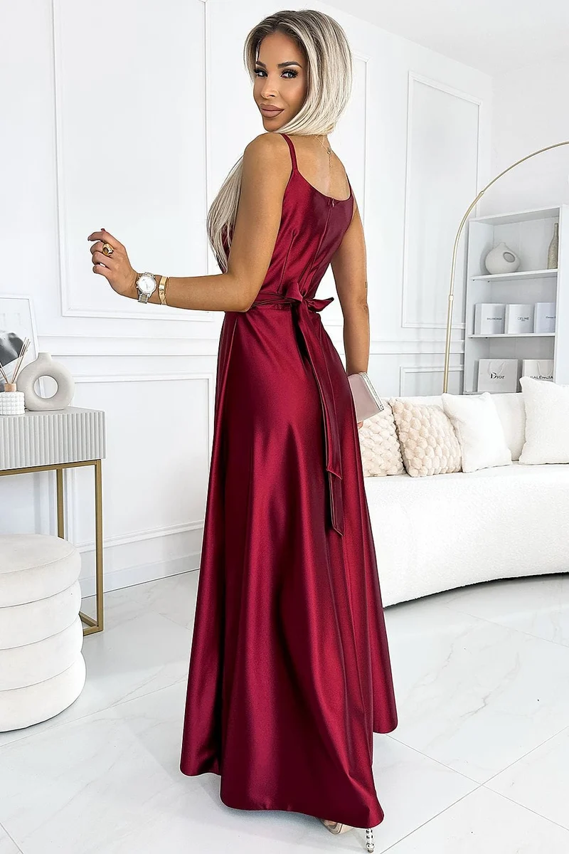 Robe de soirée chic longue fendue