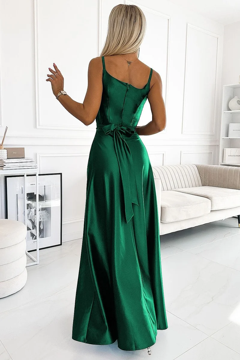Robe de soirée chic longue fendue