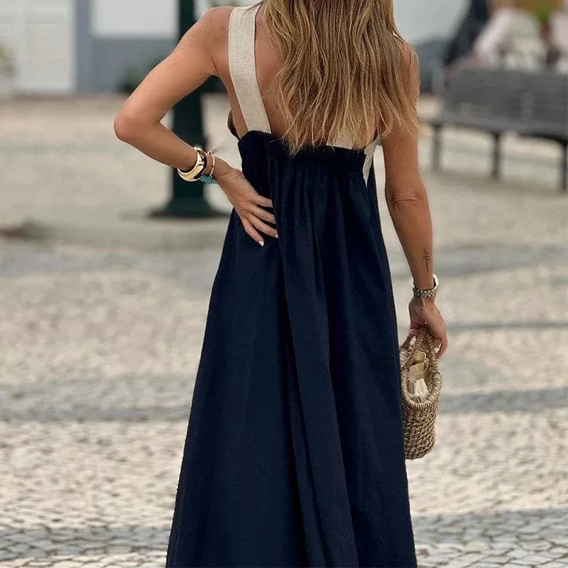 Robe été bohème dos nu longue