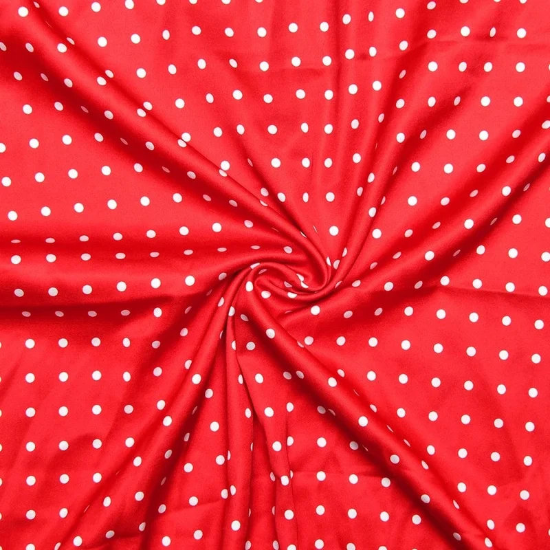 Robe rouge à pois sexy dos nu pour été