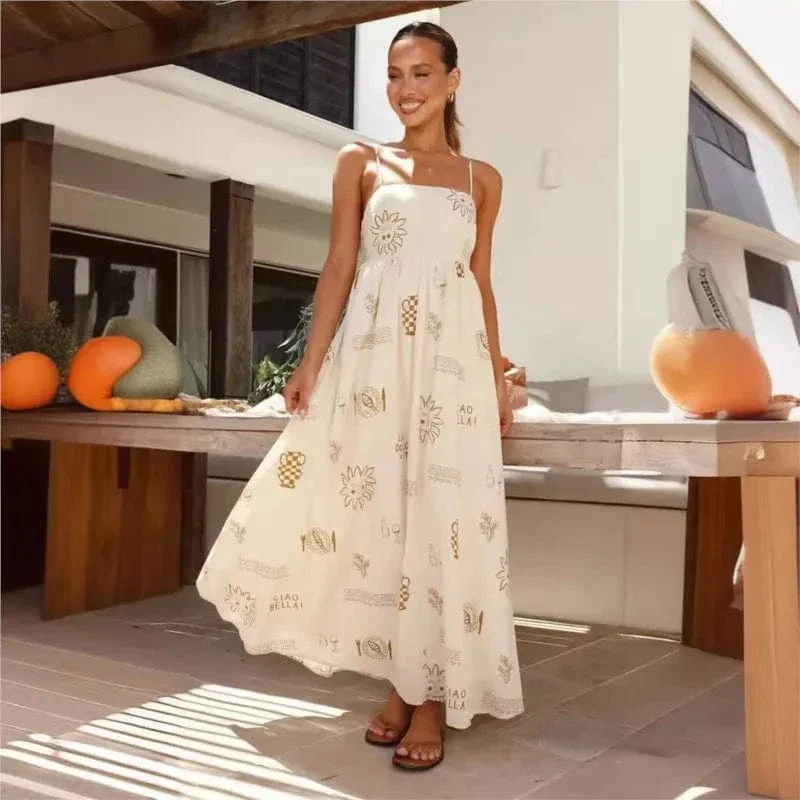 Robe bohème dos nu évasée