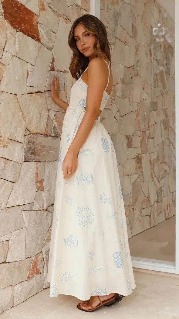 Robe d'été blanche casual bretelles