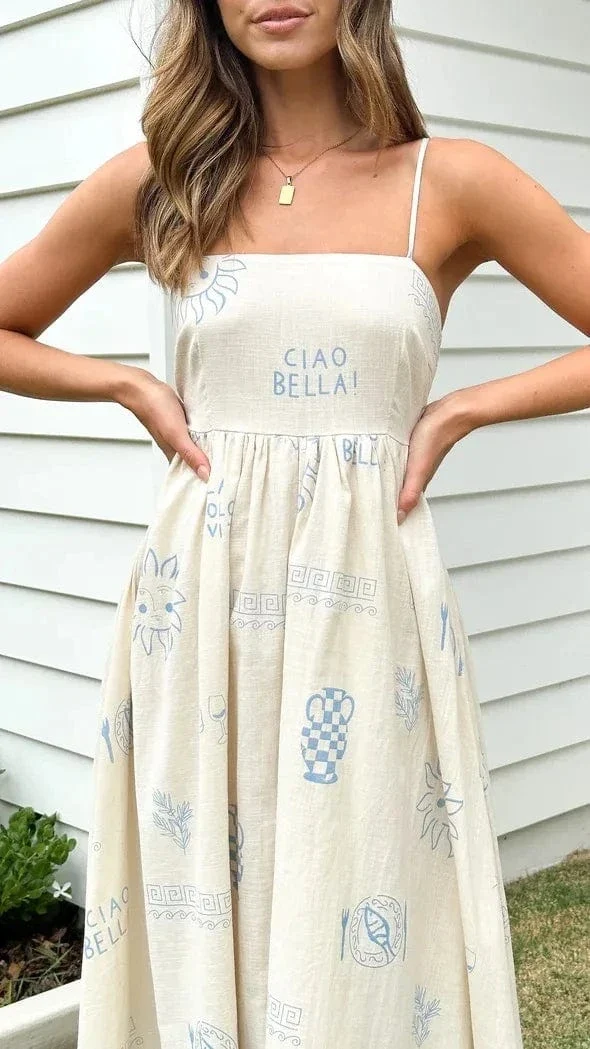 Robe d'été blanche casual bretelles
