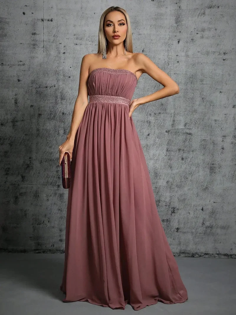 Robe invitée de mariage chic longue