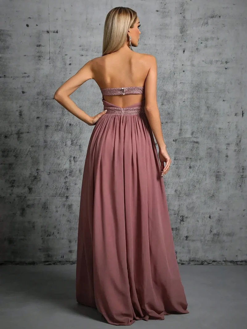 Robe invitée de mariage chic longue