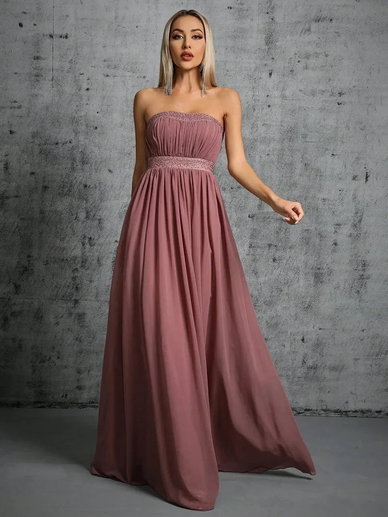Robe invitée de mariage chic longue