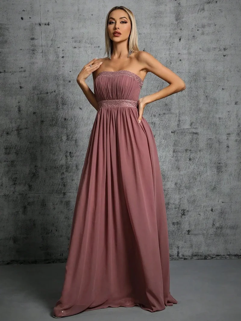 Robe invitée de mariage chic longue