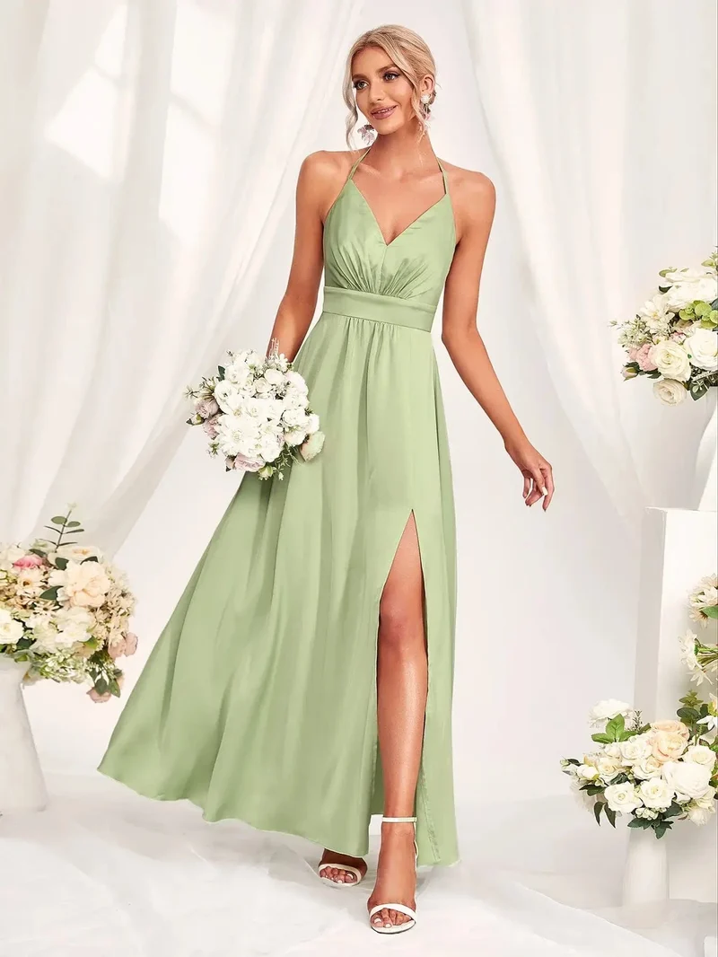 Robe demoiselle d'honneur couleur menthe