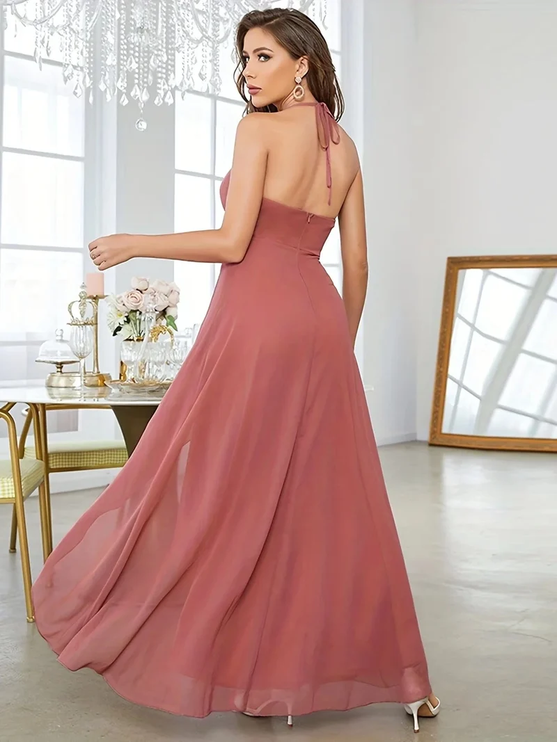 Robe invitée de mariage chic asymétrique