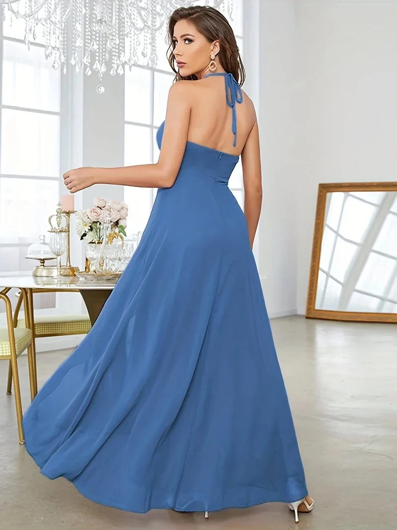 Robe invitée de mariage chic asymétrique