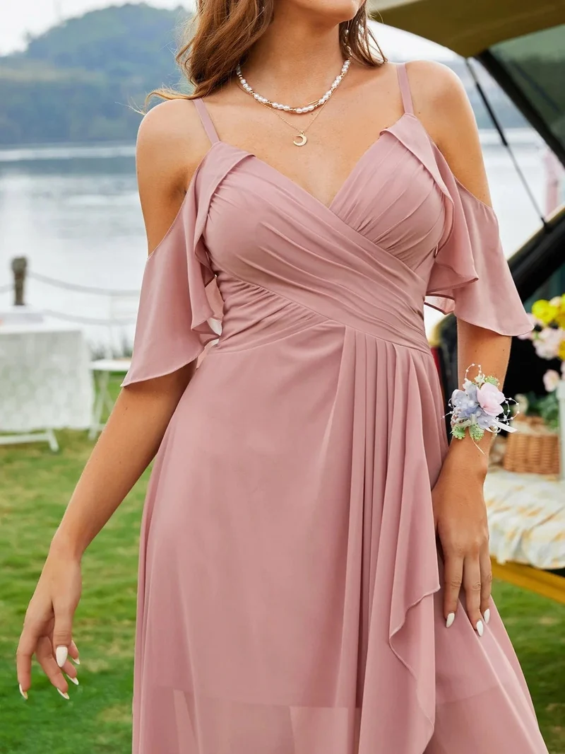 Robe demoiselle d'honneur bohème transparente