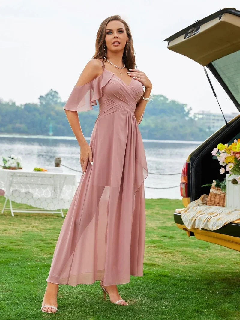 Robe demoiselle d'honneur bohème transparente