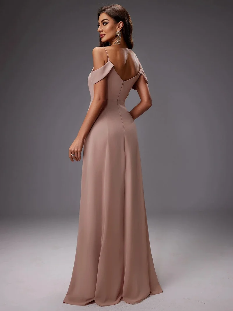 Robe invitée de mariage chic beige