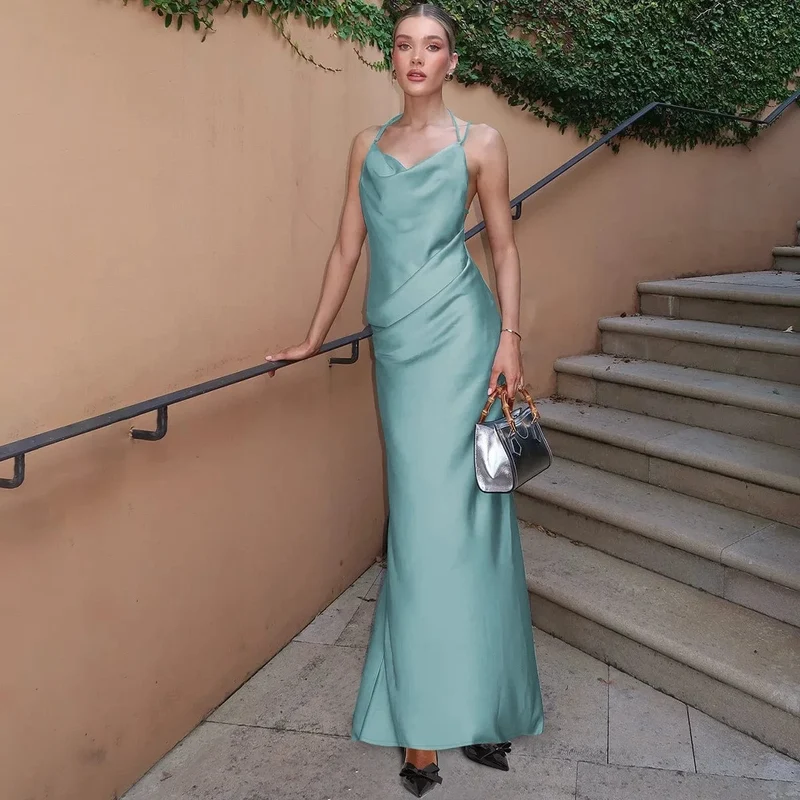 Robe invitée de mariage chic menthe
