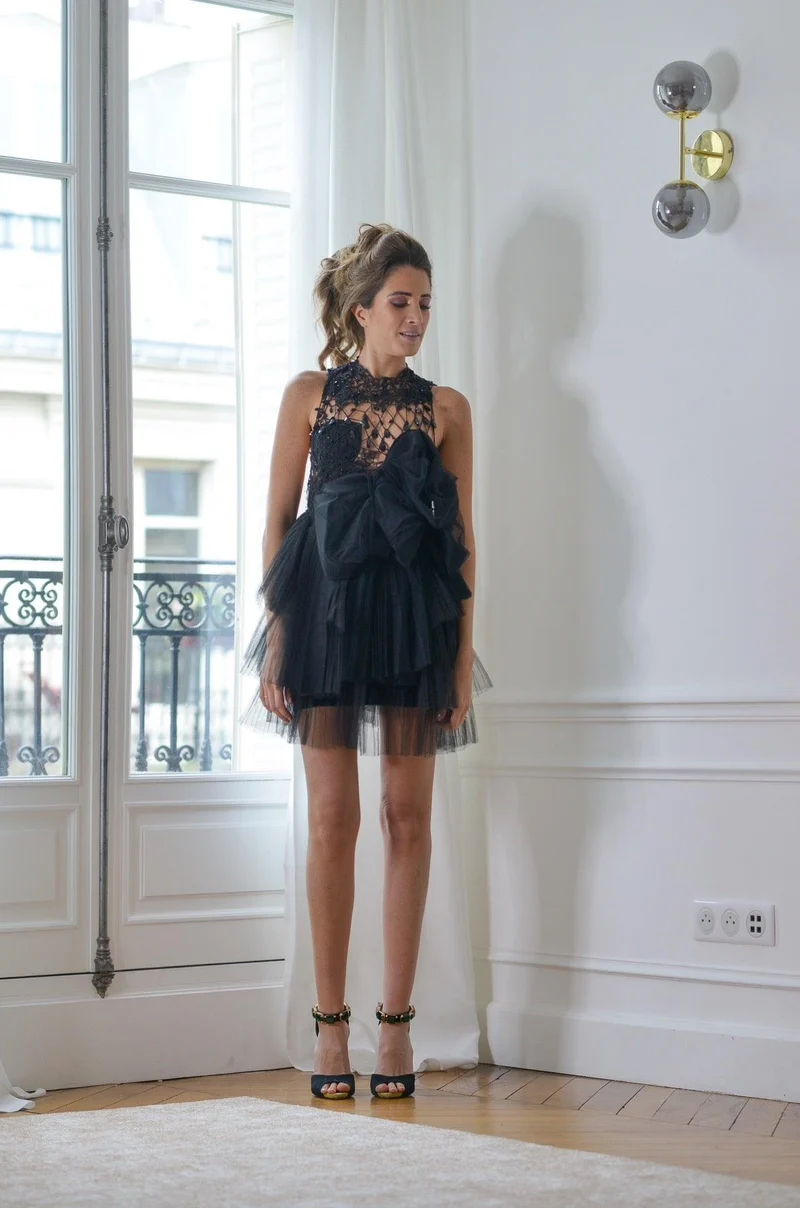 Robe en tulle noir scharowsky